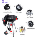 Round charcoal barbecue grill round cast iron camping portable trolley BBQ grill charcoal grill